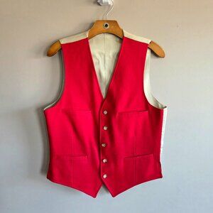 Vintage men's wool red vest.
